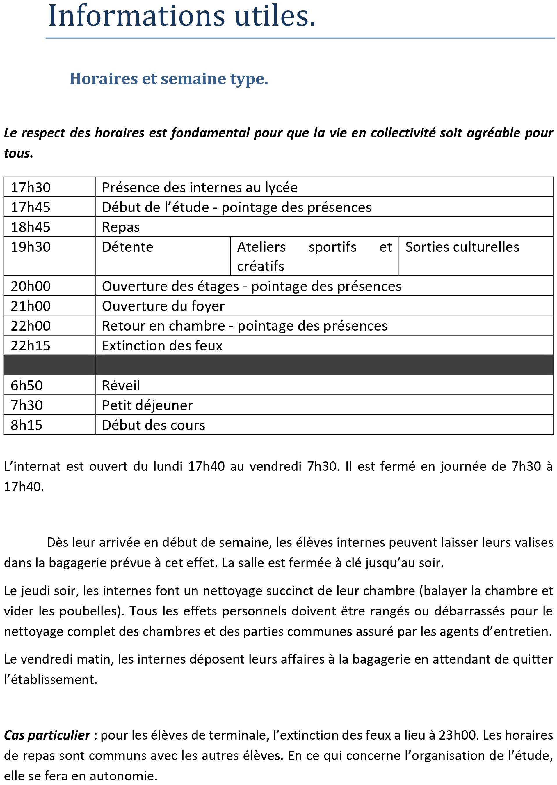 livret daccueil internat site 2 informations pratiques page 0001